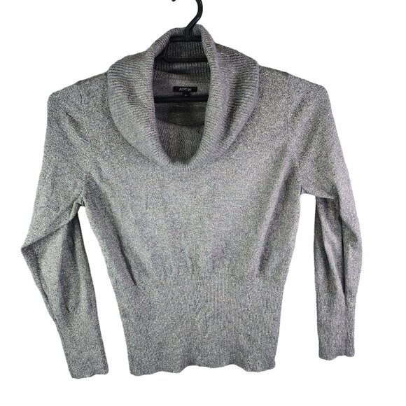 Womens Heather Gray APT 9 Sweater Cowl Neck Long Sleeve Size XL - Picture 1 of 11